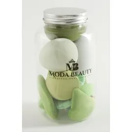 13 Adet Konserve Şişeli Makyaj Süngeri-Yeşil