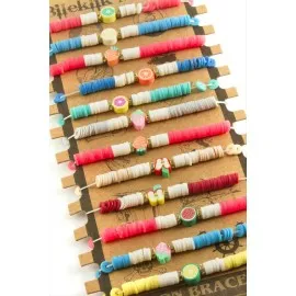 Meyve Fimo Boncuk Bileklik-Renkli