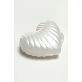 Kalp Kutulu Mum-Beyaz