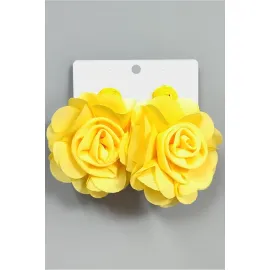 Gül Zr Model Küpe-Turuncu