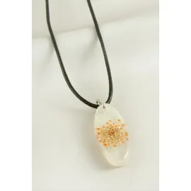 Sultanotu Elips Epoksi Kolye-Kırmızı