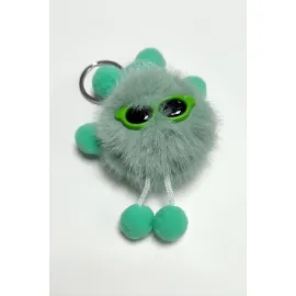 Gözlüklü Peluş Anahtarlık-Renkli