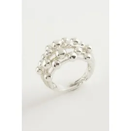 Yuvarlak Metal Yüzük-Gümüş Rengi