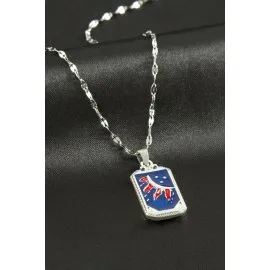 Lüks Çelik Tarot Kolye-Gümüş Rengi