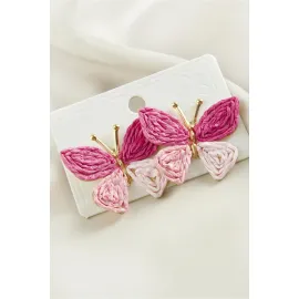 Kelebek Zr Model Küpe-Pembe