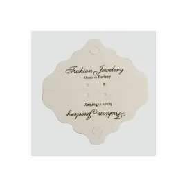 Zikzak Kolye Kartı-Beyaz