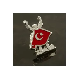 Ay Yıldız Yaka Rozet-Gümüş Rengi