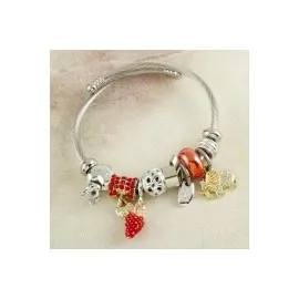 Çilek Panora Bileklik-Gümüş Rengi