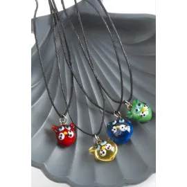 Köpek Cam Kolye-Renkli