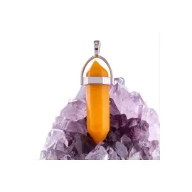 Akik Point Kolye Ucu-Sarı