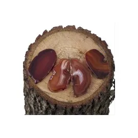 Plaka Akik Kolye Ucu  Yemen Zırhı-Kahverengi-1