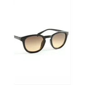 Oval Çerçeveli Güneş Gözlüğü-Kahverengi