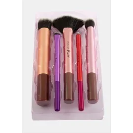 5 Adet Makyaj Fırça Seti-Renkli