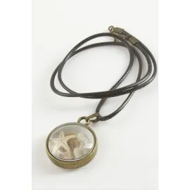 Deniz Yıldızı Bombeli Canlı Kolye-Antik