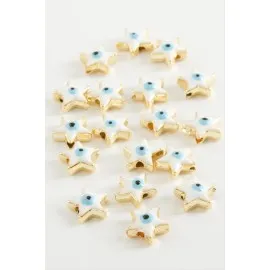 Yıldız Mineli Bileklik Ve Kolye Ucu Aparatı 1 Adet-Beyaz