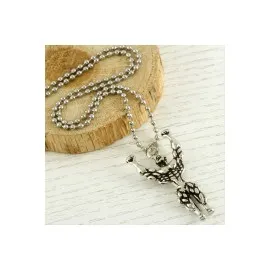 Fitnes Metal Kolye-Gümüş Rengi