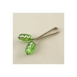 Taşlı Oval Klipsi Firkete-Renkli