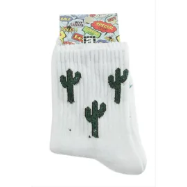 Kaktüs Kolej Çorap 8X28-Beyaz
