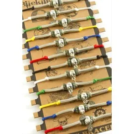 Tuğra Metal Aparatlı İp Bileklik-Renkli