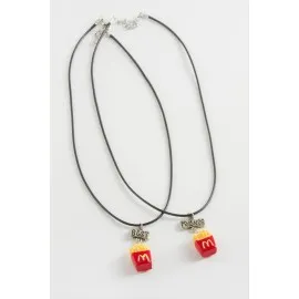 Patates Arkadaşlık Kolyeleri Çift Kolye-Kırmızı