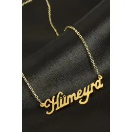 Hümeyra İsimli Kolye -Sarı