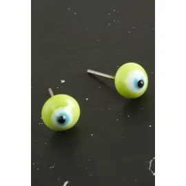 Nazar Cam Küpe-Renkli