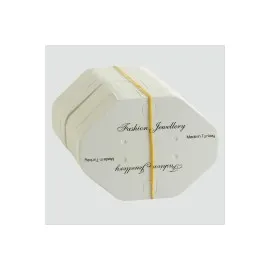 Oval Kolye Kartı Küçük-Beyaz