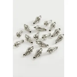 Çizgili Tesbih Püskül Ara Aparatı 50 Gram-Gümüş Rengi