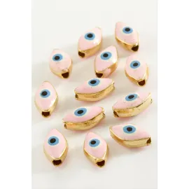 Göz Mineli Bileklik Ve Kolye Ucu Aparatı 1 Adet-Pembe