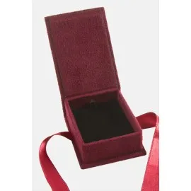 Süet Lüx Set Kolye Kutusu-Bordo