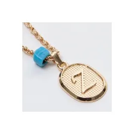 Plastik Boncuklu Burgulu Harfli Kolye-Z