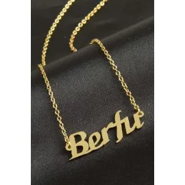 Berfu Isimli Kolye -Sarı