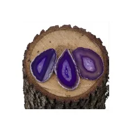 Akik Doğaltaş Kolye Ucu-Patlıcan Moru