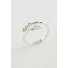 Yaprak Zirkon Taşlı Yüzük-Sarı