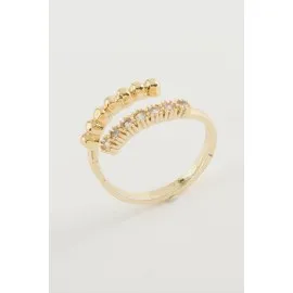 Tek Sıra Taşlı Yüzük-Sarı