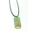 Kartopu Çiçeği Dikdörtgen Epoksi Kolye-Yeşil