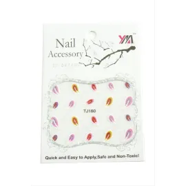 Yaprak Tırnak Aksesuarı Tattoo Sticker-Beyaz