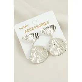 Oval Trend Metal Küpe-Gümüş Rengi