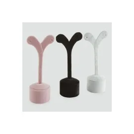 Golf Anfora Kumaş Kaplamalı Küpe Standı-Gri