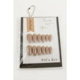 Mina Beauty Kedi Gözü Takma Tırnak-Açık Kahverengi