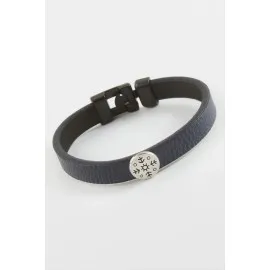 Kartanesi Kaliteli Suni Deri Bileklik-Lacivert