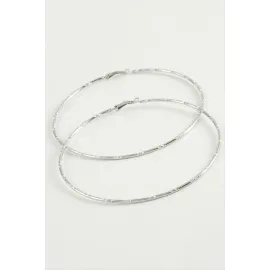 Noktalı Metal Halka Küpe 8-9-10 cm-8 cm