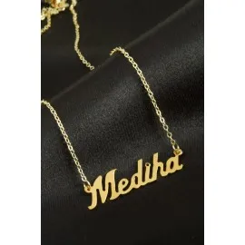 Mediha İsimli Kolye -Sarı