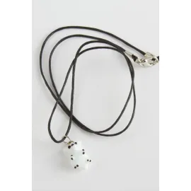 Kutup Ayısı Cam Kolye-Beyaz