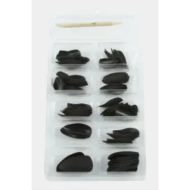 Misyul Badem Mat Takma Tırnak 100 Adet-Siyah