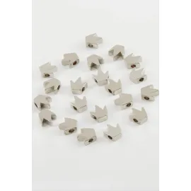 0,8 mm Kalp Ara Aparat 20 Adet-Gümüş Rengi