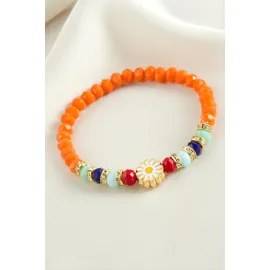 Papatya Kristal Trend Bileklik-Turuncu