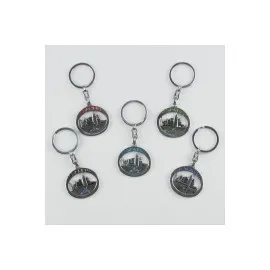 İstanbul Figürlü Metal Anahtarlık-Renkli