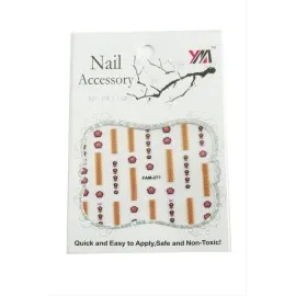 Tırnak Aksesuarı Tattoo Sticker-Beyaz