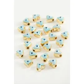 Kalp Mineli Bileklik Ve Kolye Ucu Aparatı 1 Adet-Turkuaz